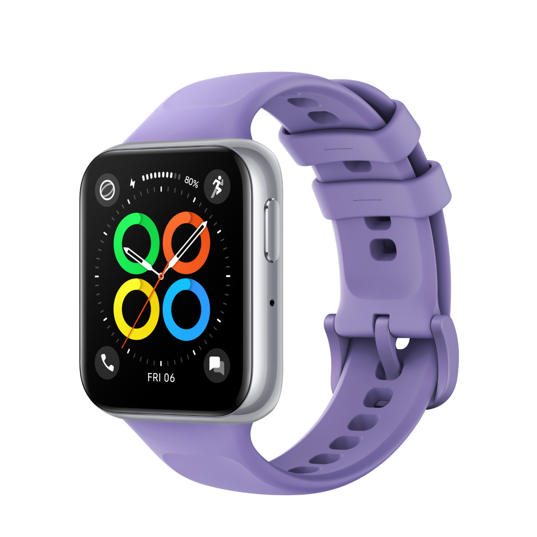 OPPO Watch 系列原装表带 OPPO Watch 硅胶表带 薄雾紫 20mm