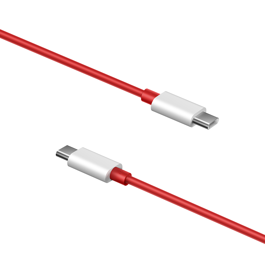 一加 Type-C to Type-C 闪充数据线 8A 1.5米 DL129 支持 8A 大电流 正反盲插 红色