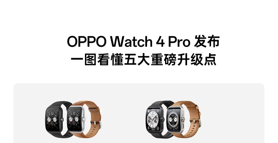 OPPO Watch 4 Pro 全智能手表破晓棕真皮表带款