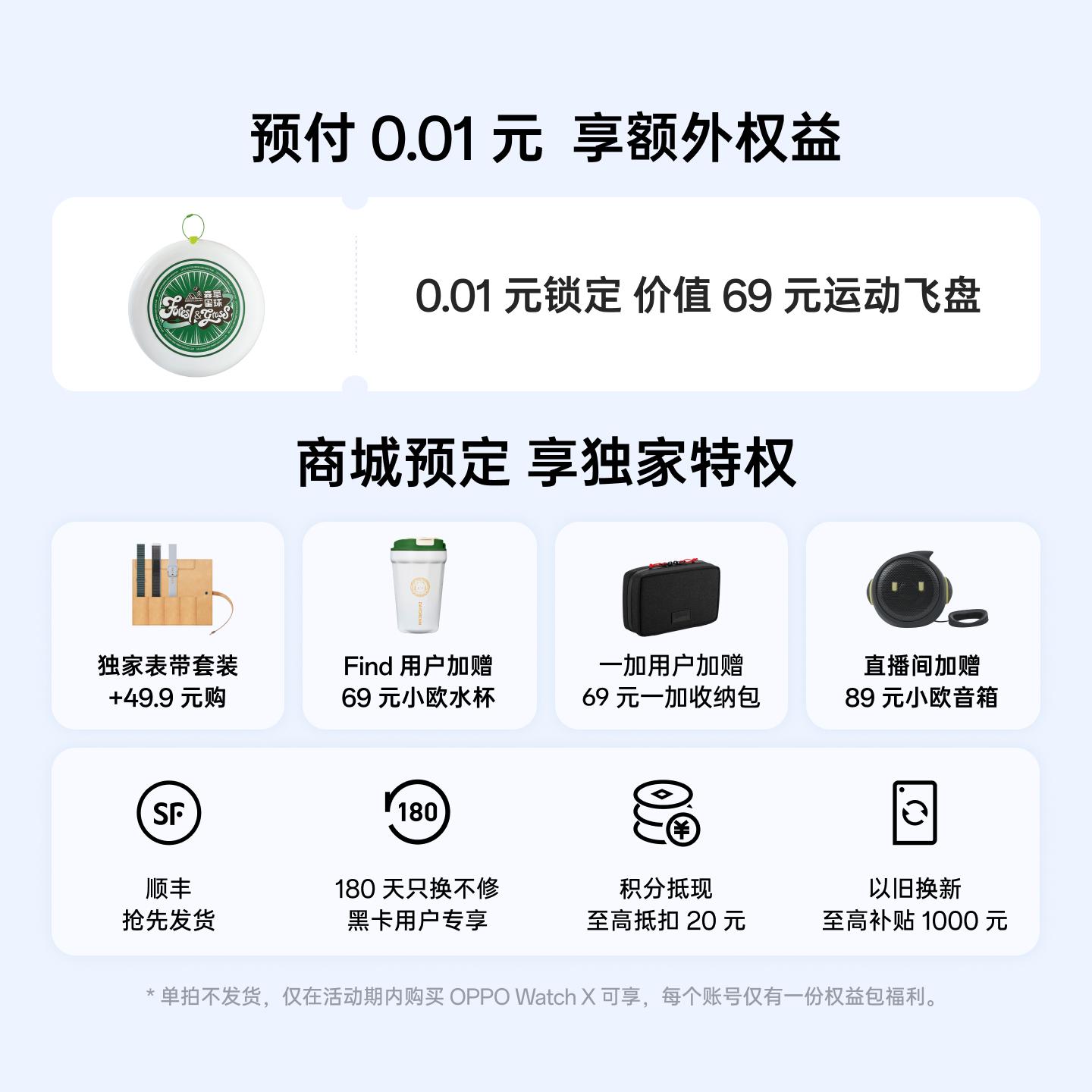OPPO Watch X 0.01元权益包