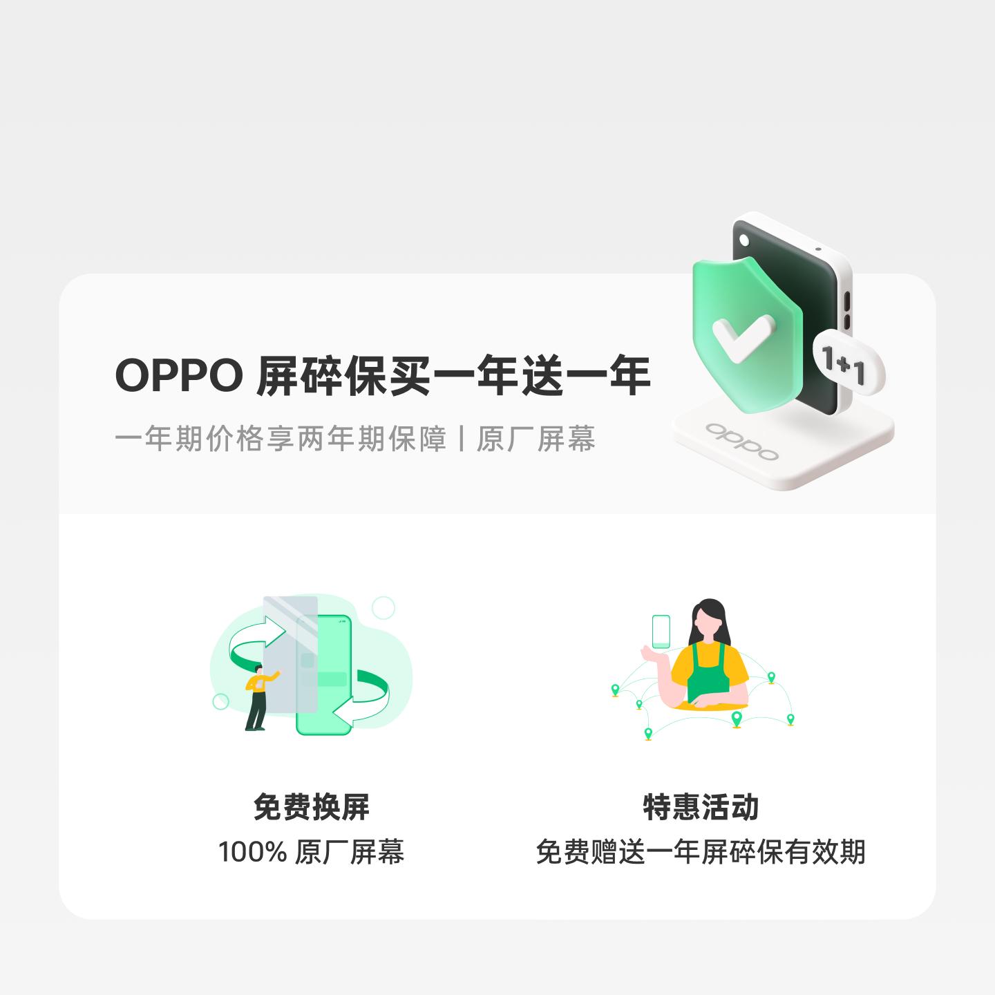 OPPO 屏碎保买 1 年送 1 年 Find X8