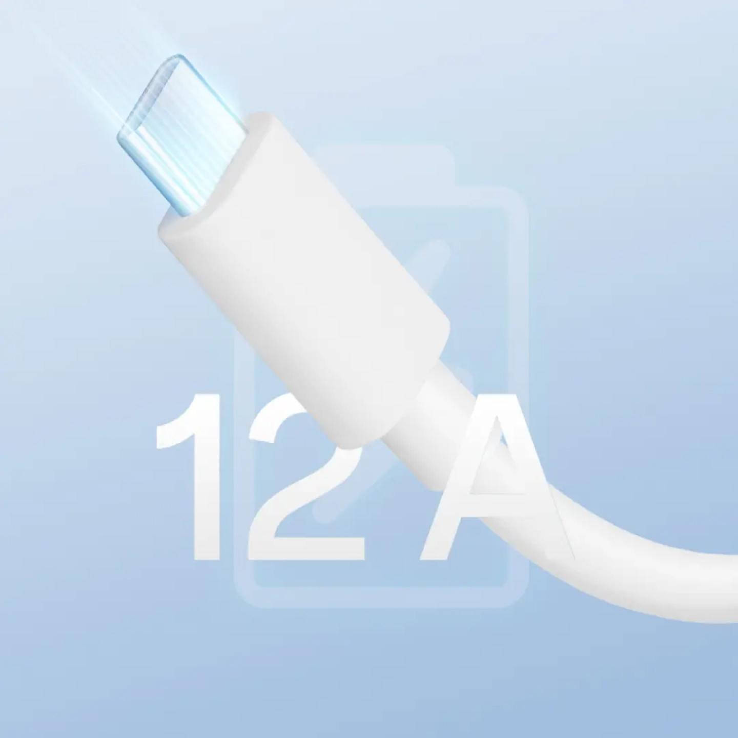 OPPO Type-C to Type-C 闪充数据线 12A 1米 DL152 支持 12A 大电流 白色