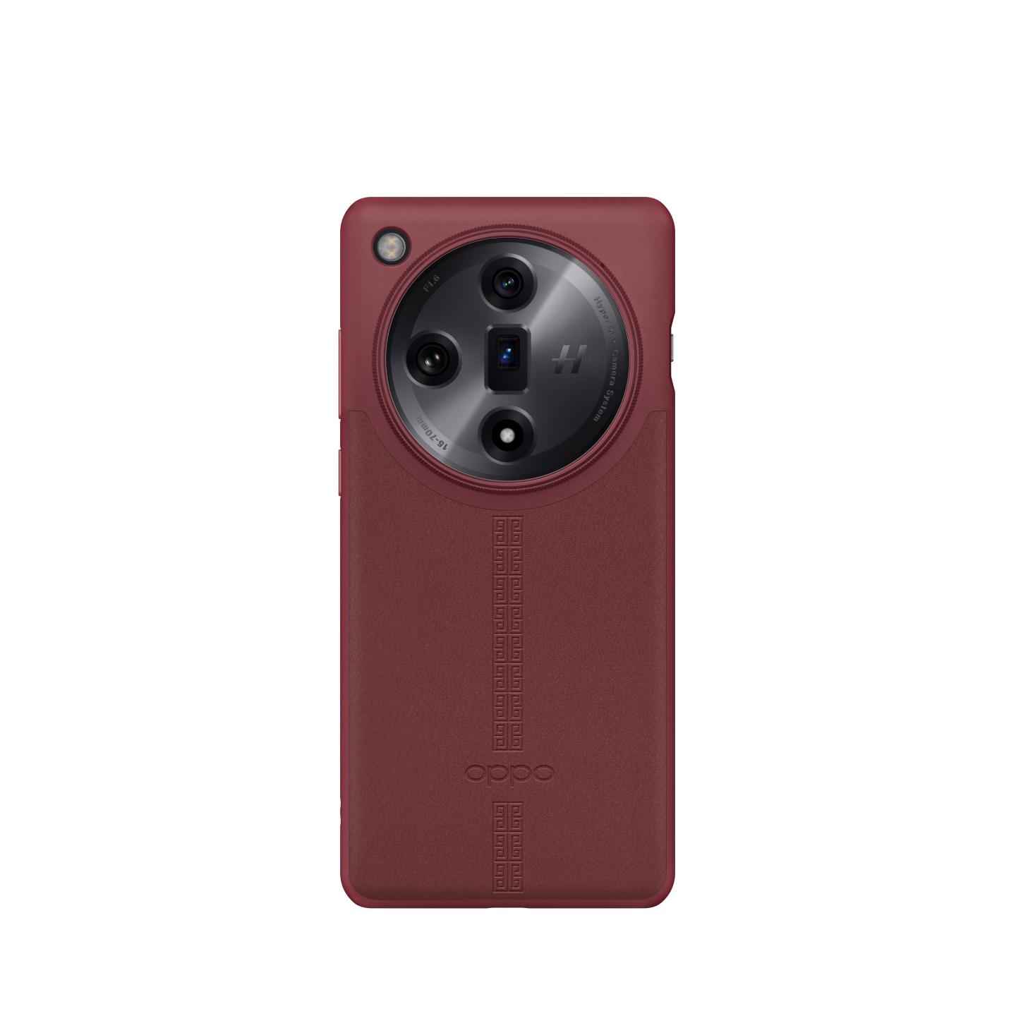OPPO Find X7 素皮拼接全包保护壳 赤壁丹霞
