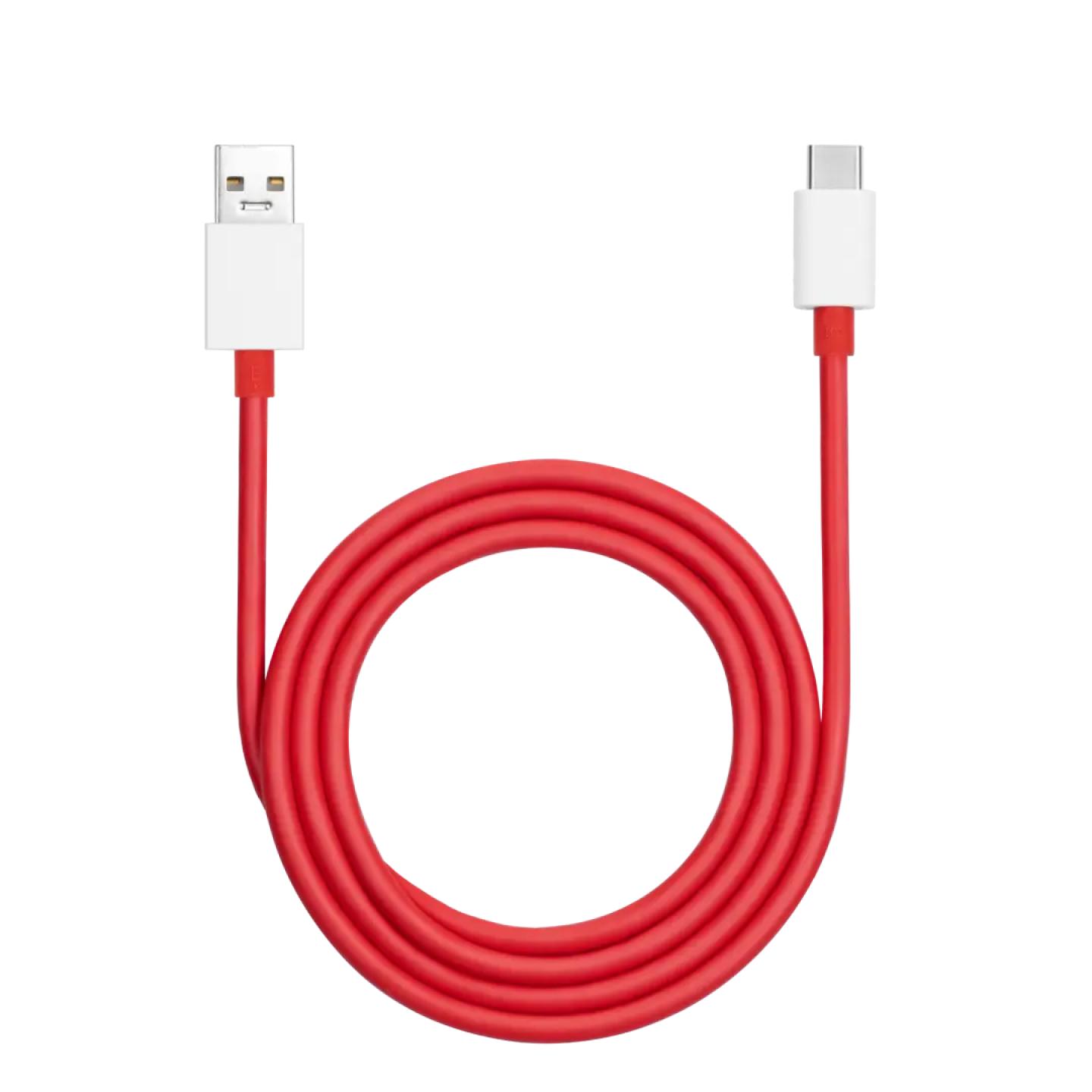 一加 USB-A to Type-C 10A 闪充数据线 1米 支持 10A 大电流 红色
