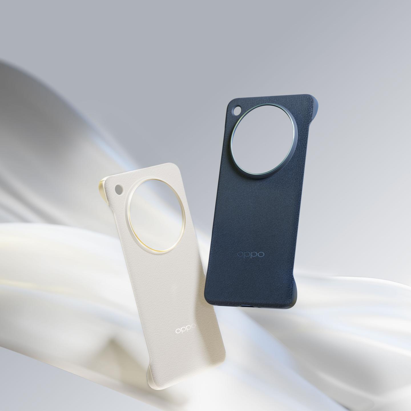 OPPO Find X8 仿皮纹半包磁吸保护壳 远山灰