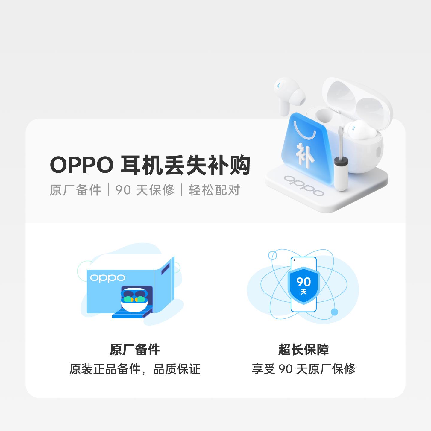 OPPO 官方耳机补配 耳机仓（充电盒） OPPO Enco R3 真无线耳机（月白）
