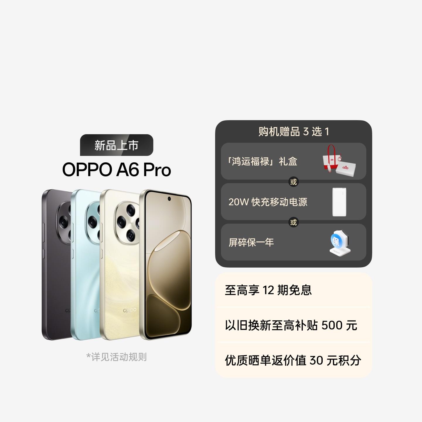 OPPO A6 Pro 流水生金 12GB+256GB 官方标配