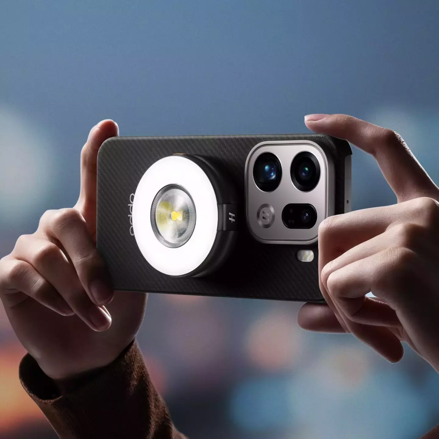 OPPO 哈苏专业磁吸闪补光环灯 星探黑