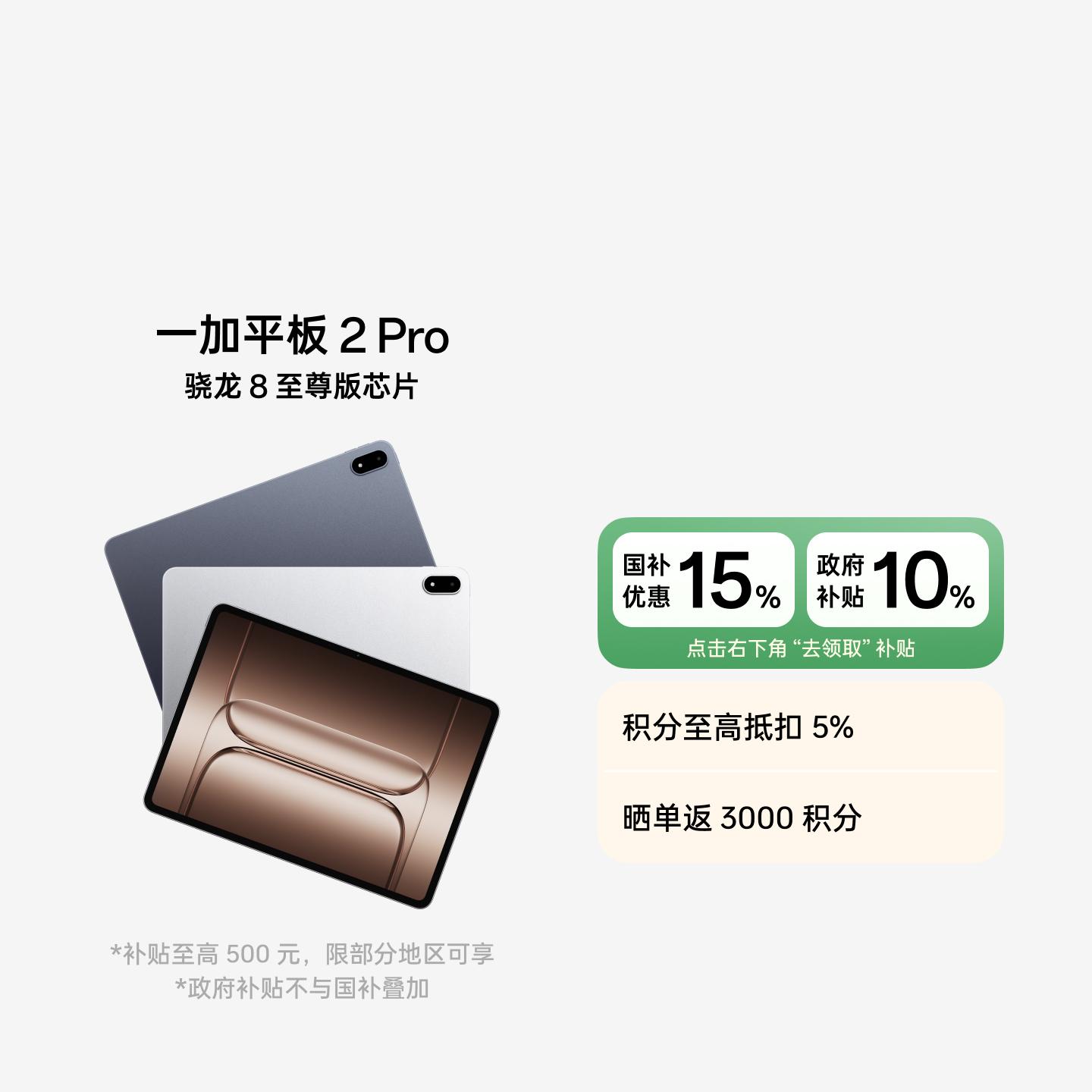 一加平板 2 Pro 冰川银 8GB+256GB