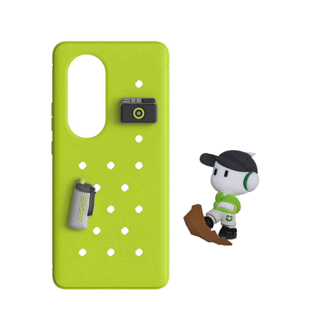 【秒杀】Designed for OPPO Reno10 系列 洞洞壳 OPPO Reno10 Pro+ 青年纪实录套装 牛油果绿