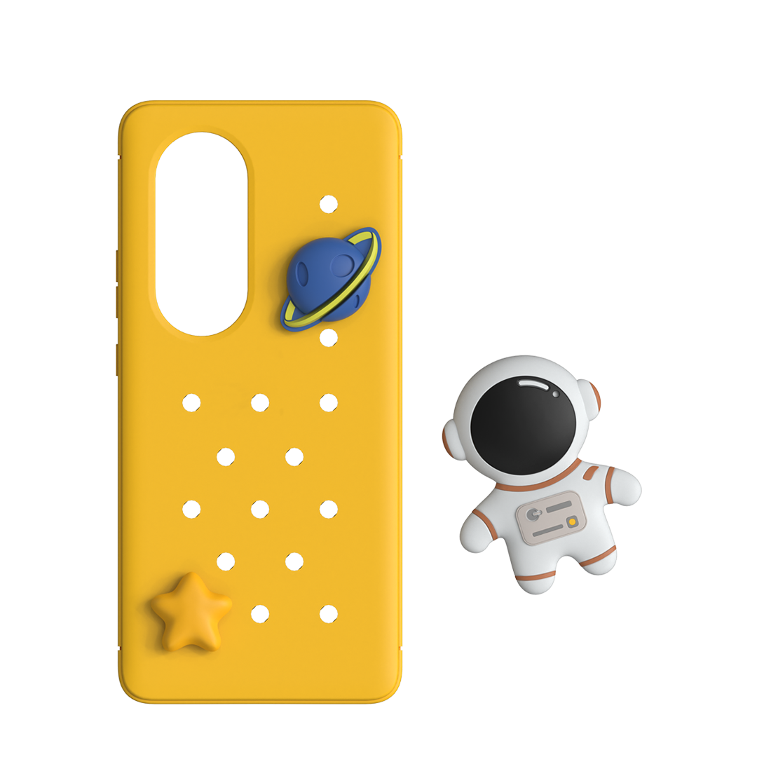 【秒杀】Designed for OPPO Reno10 系列 洞洞壳 OPPO Reno10 Pro+ 星动小宇宙套装 柠檬黄