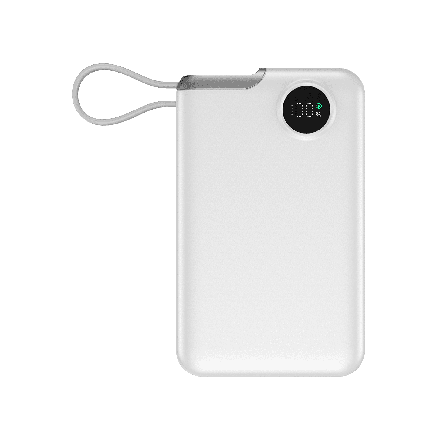 懒小兽 迷你22.5W快充带线移动电源 10000mAh F49 白色