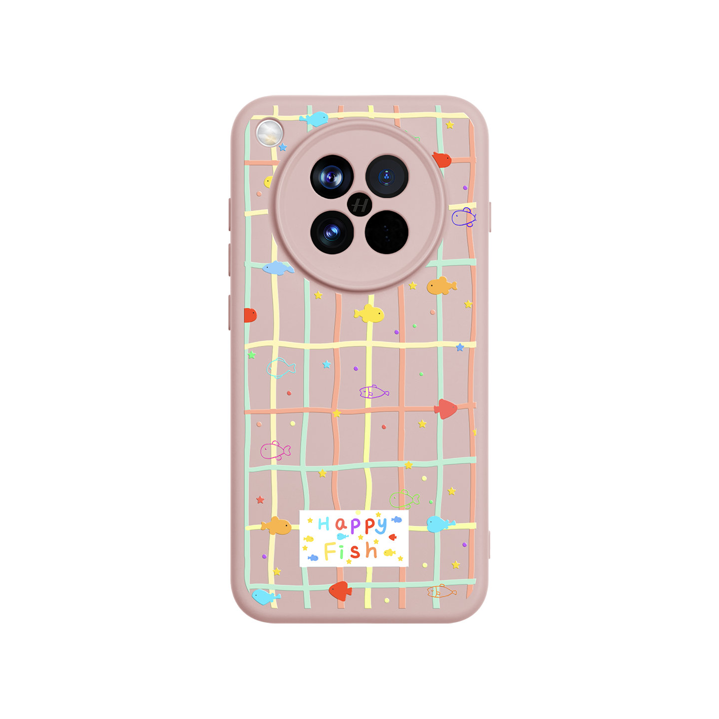 IPJ 臻品液态磁吸 OPPO Find X8S 手机壳 格子小鱼-粉色