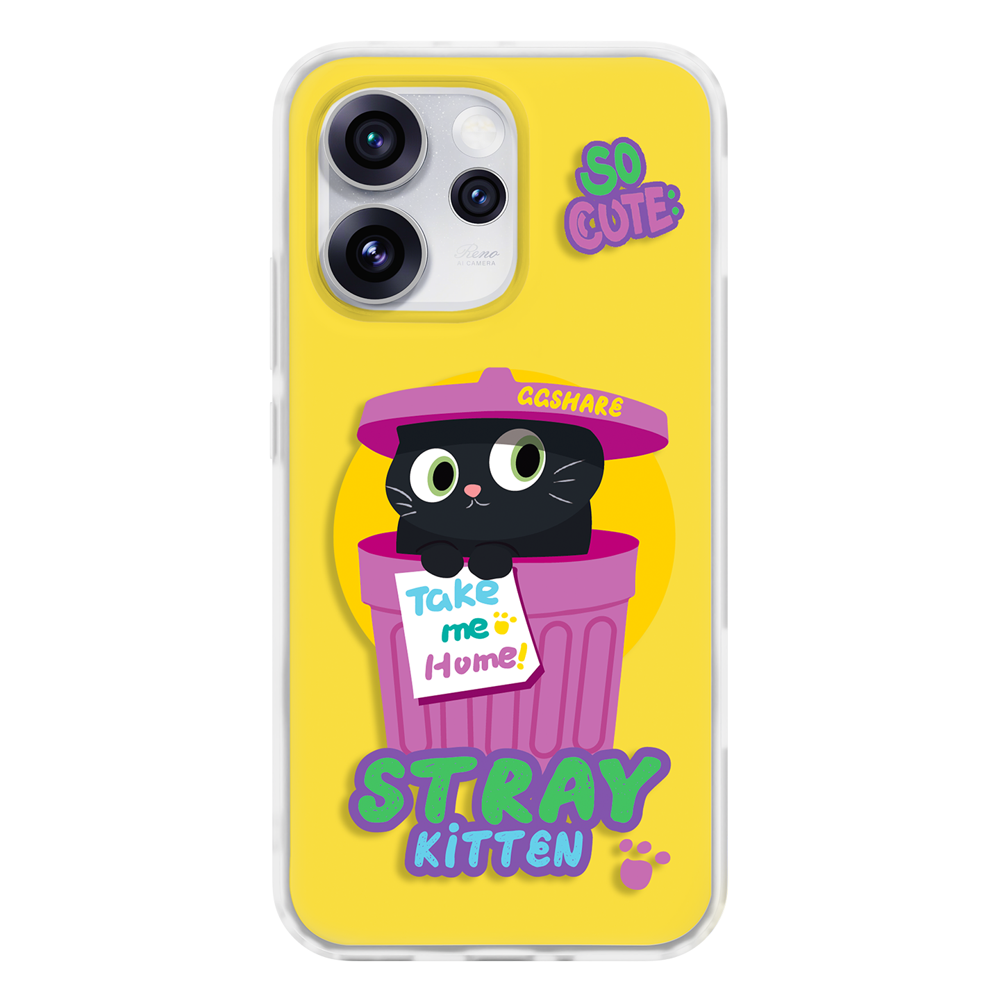 OPPO 智美生活 | GGSHARE 系列  Reno15 Pro 手机壳 流浪猫磁吸保护壳