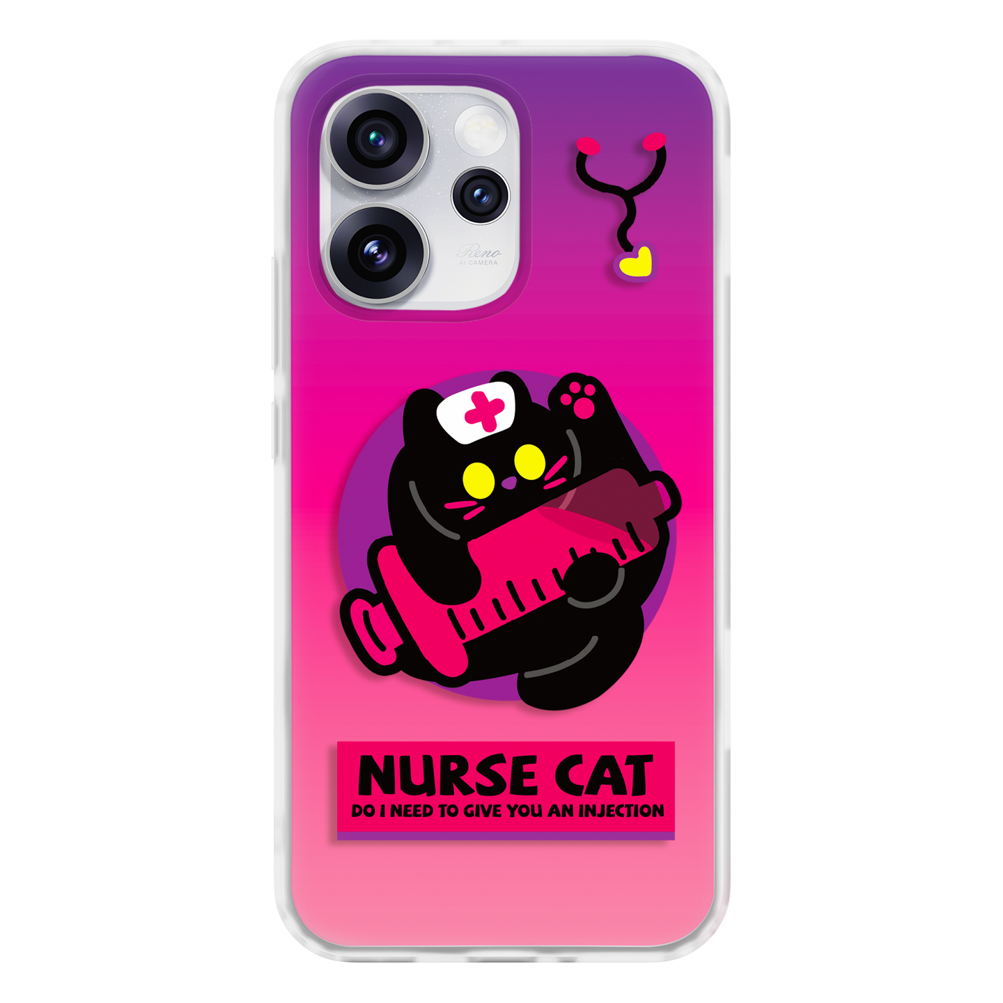 OPPO 智美生活 | GGSHARE 系列  Reno15 手机壳 护士猫磁吸保护壳